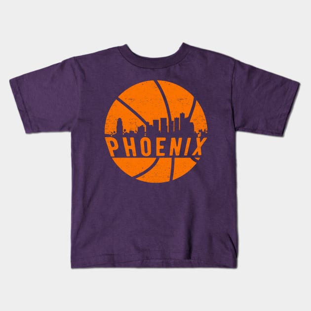 Phoenix Basketball B-Ball City Arizona State Kids T-Shirt by kevenwal